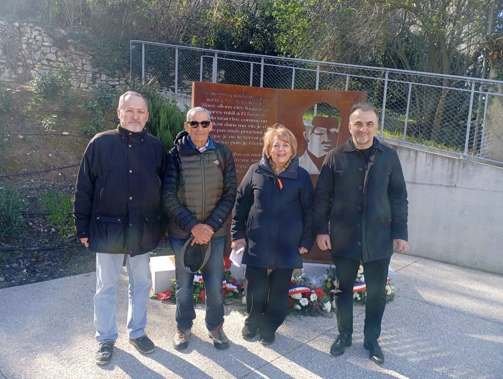 Membres de l'ACA13 lors de l'hommage à Missak et Mélinée Manouchian, février 2026